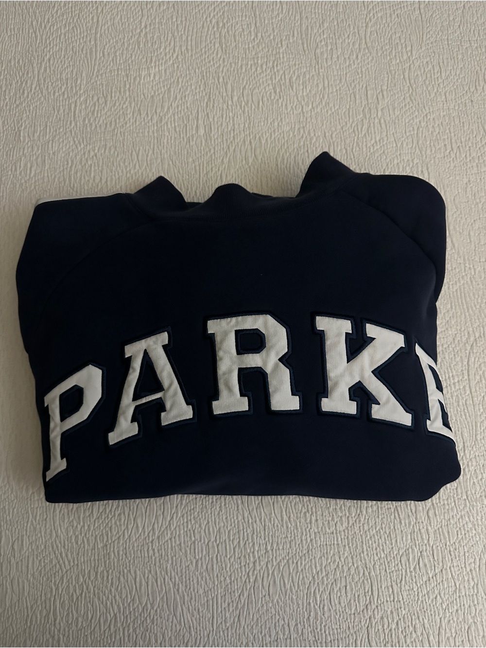 PARKE Sport Navy Mockneck L/XL EUC! - Picture 3 of 3